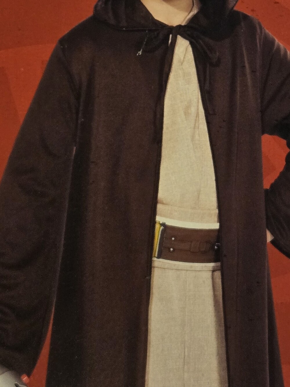 Star Wars Dark Brown Hooded Jedi Robe And Tunic Only Sz 5-7 Years Old